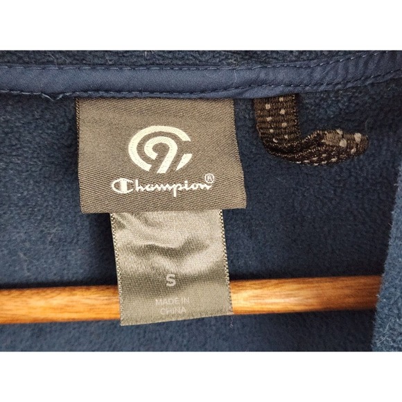 Champion Womens Small 1/4 Zip Pullover Faux Sherpa Cozy Soft Blue Pocket - Picture 4 of 4